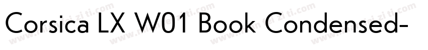 Corsica LX W01 Book Condensed字体转换